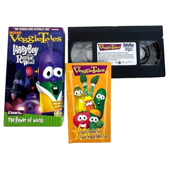 8 VeggieTales VHS Tapes LarryBoy Silly Sing-Along Madame Blueberry Rack Shack - Picture 9 of 10